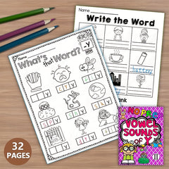 Phonics Activity Workbook: Master Vowel Sounds Reading & Writing for Kids