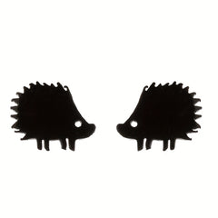 2pcs Men's Stainless Steel Hedgehog Stud Earrings