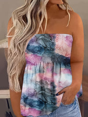  Floral Print Tube Top