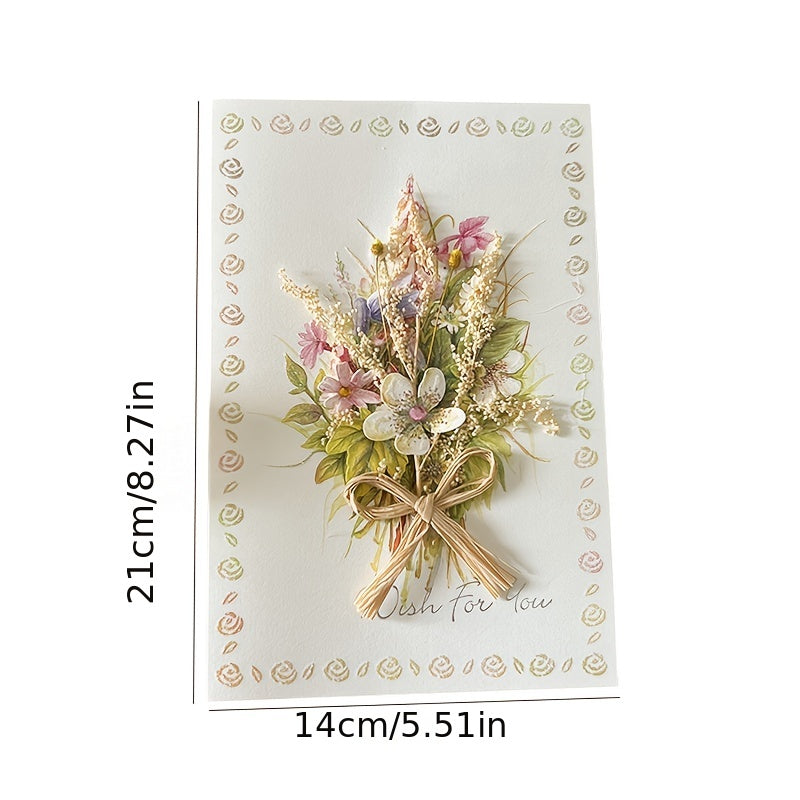 Flower Greeting Card Envelope Mother's Birthday Anniversary Gift