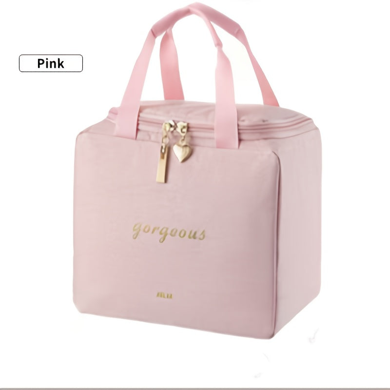 Large Capacity Insulated Bento Tote Bag for Office Workers