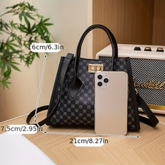 Classic Style Women's Handbag Turn Lock Crossbody Bag