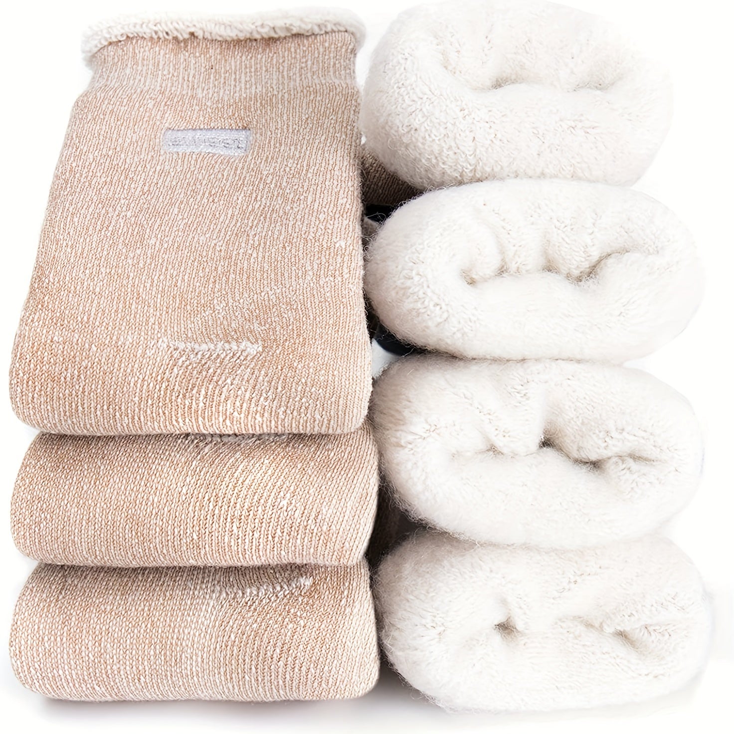 3 Pairs Fuzzy Crew Socks Warm & Comfy Women's Stockings