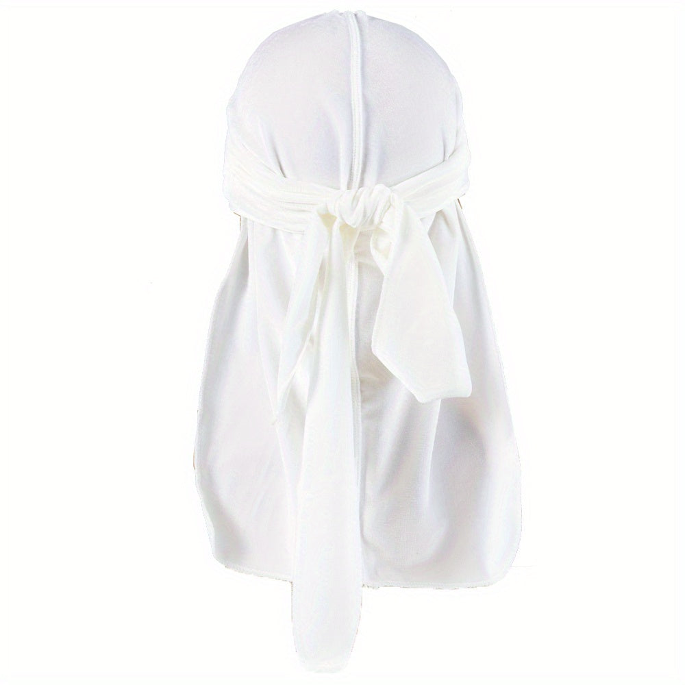 Men's Velvet Durag for 360 Waves + Long Tail