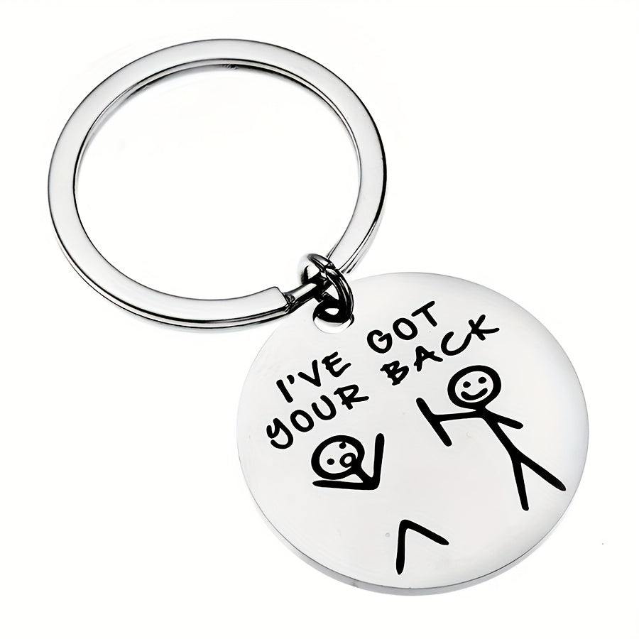 Funny Friendship Keychain for Brother Sister Bestie Daughter Son