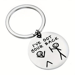 Funny Friendship Keychain for Brother Sister Bestie Daughter Son