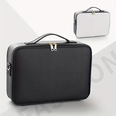 Waterproof Portable Makeup Organizer Bag with Adjustable Dividers