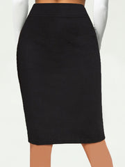 Solid Bag Hip Skirts High Waist Pencil Skirts Women's Clothing