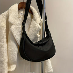 Women's Crossbody Bag Solid Hobo Shoulder Bag For School