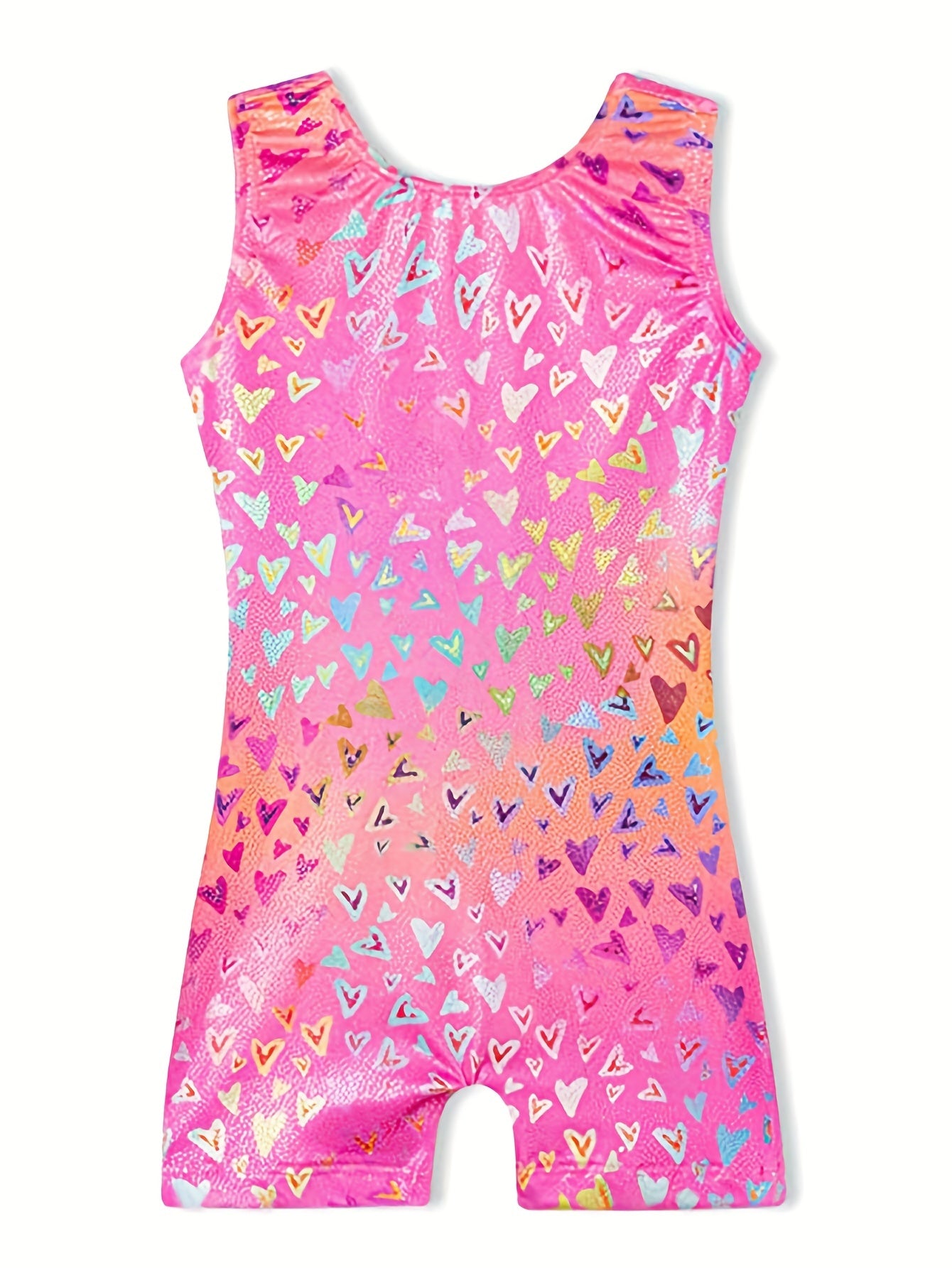 Gradient Heart Ballet Leotard for Girls
