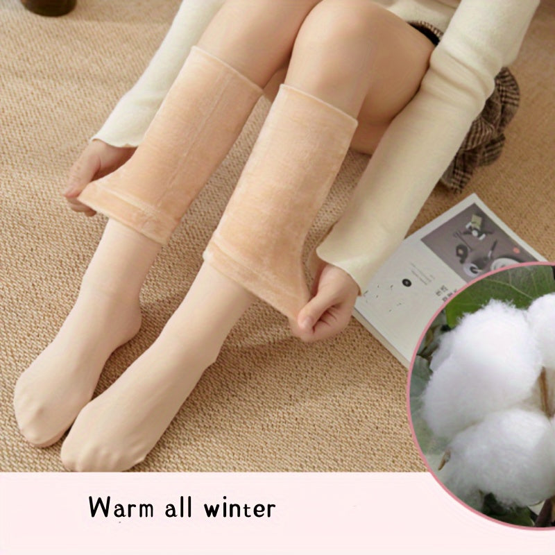 Plush Lined Thigh High Socks Over The Knee Stockings