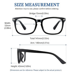 Light Blocking Eyestrain Clear Glasses For Women