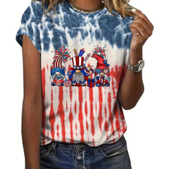 Patriotic Tie Dye T Shirt for 4th of July