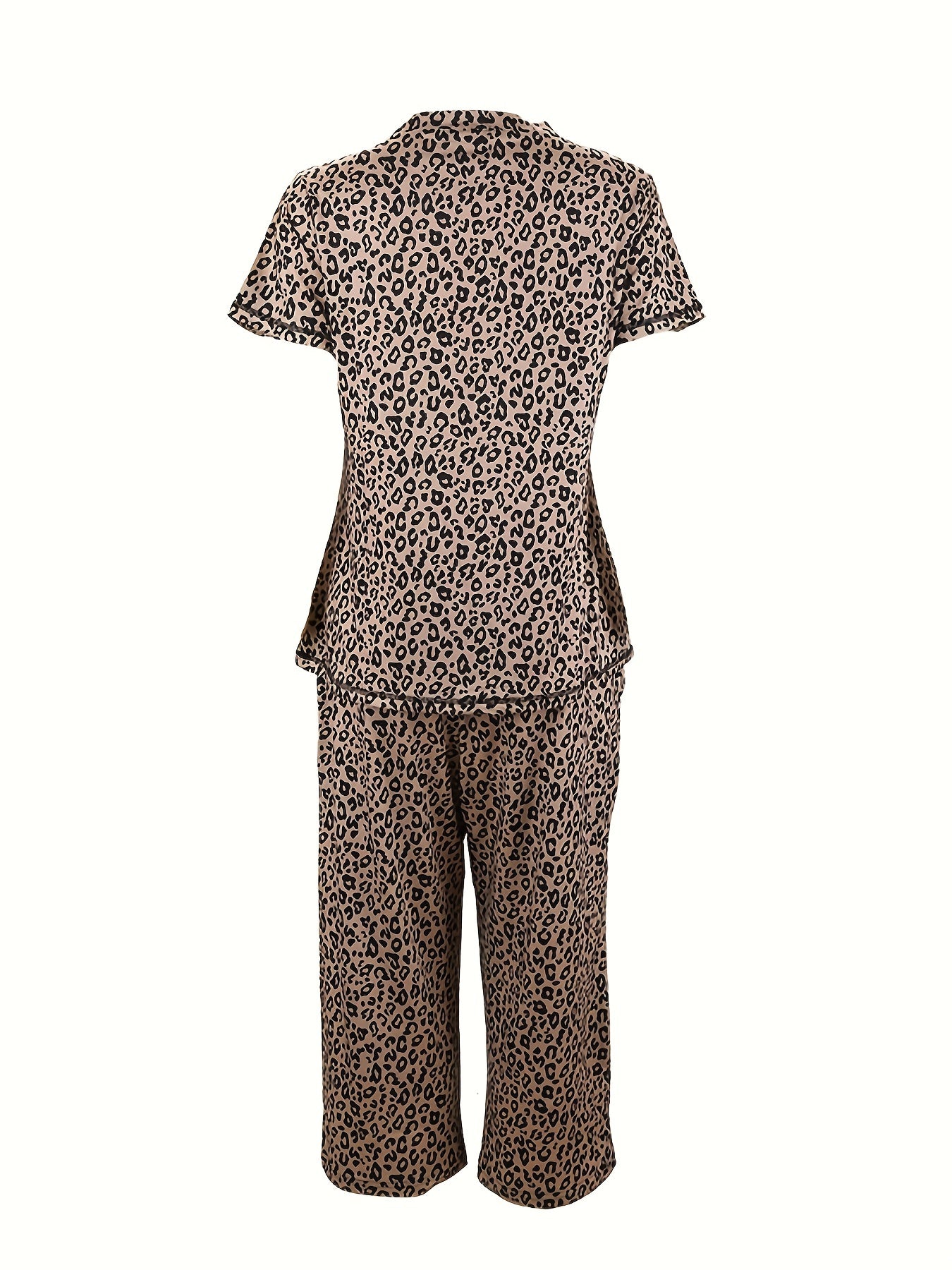 Floral Print Pajama Set V Neck Top & Lounge Pants Women's Sleepwear