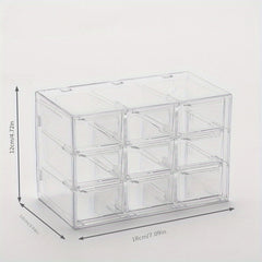Transparent Grid Storage Box Drawer Organizer Jewelry Storage