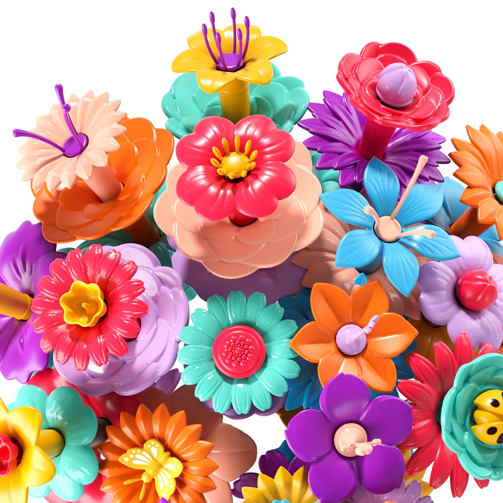 DIY Flower Arrangement Puzzle Toy Set with Storage Box