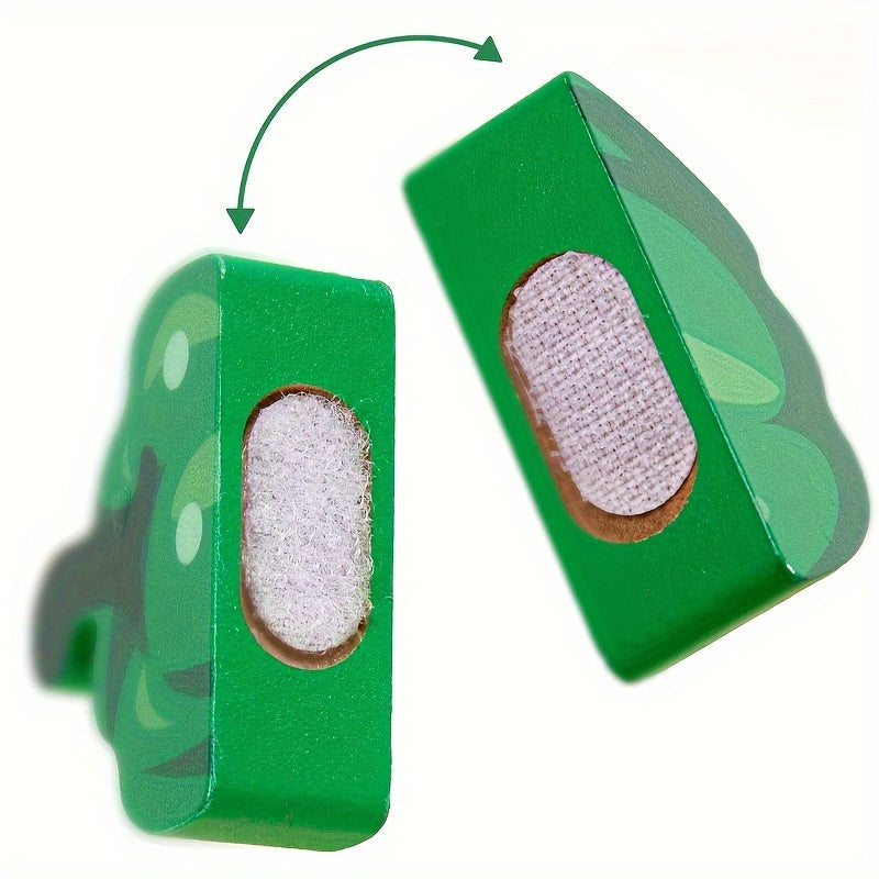 Wooden Toy Cutting Fruits and Vegetables with Magic Tape