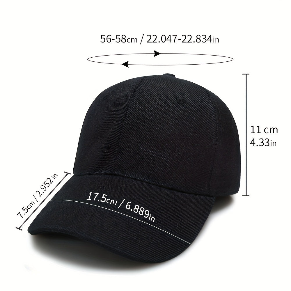 2pcs Solid Baseball Cap Lightweight Sunshade Dad Hats Couple Sun Hat