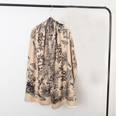 Vintage Jacquard Large Scarf Shawl Women - Windproof Warm Wrap
