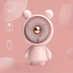 Summer Mini Strong Power Fan Durable Cartoon Handheld Small Fan
