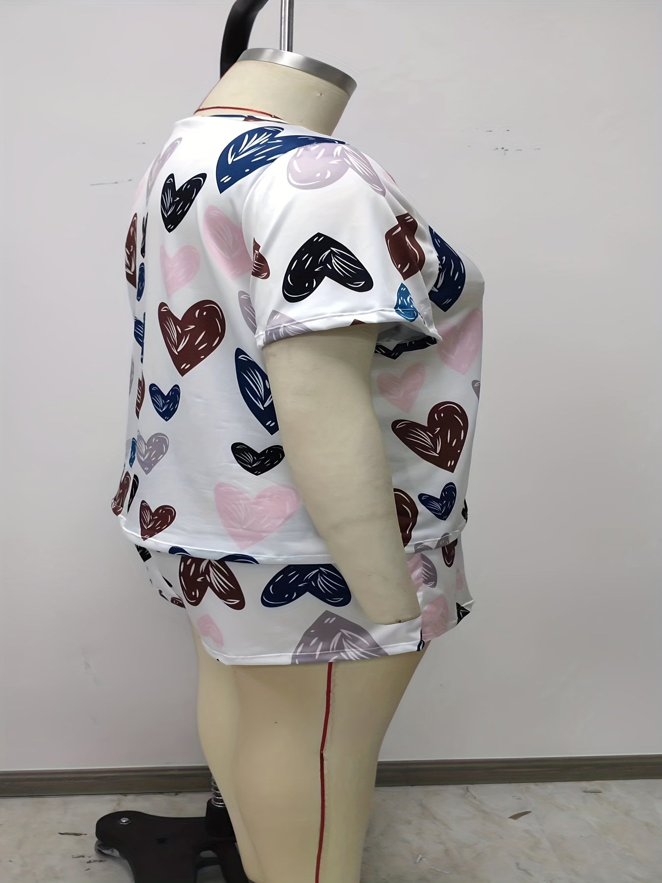  Leopard Print Tee & Shorts Loungewear Set