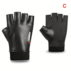Waterproof PU Leather Cycling Gloves Winter Warm Sports Gloves