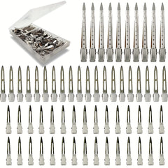 60Pcs Silvery Metal Duck Billed Hair Clips Women Styling Salon Accessories