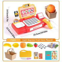 Interactive Youngsters' Play Cash Register, Durable ABS Material