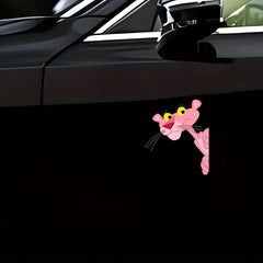 Pink Leopard Cartoon Sticker for Cars Trucks Laptops Suitcases