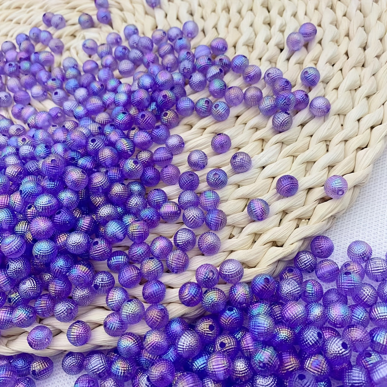 100pcs 8mm Purple Acrylic Beads DIY Jewelry Crafts Accessories