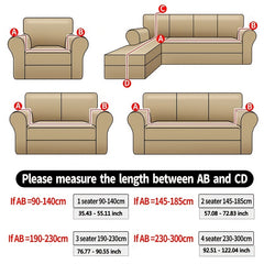 Leaf Printed Sofa Slipcover Non Slip Couch Cover Soft Breathable Elastic