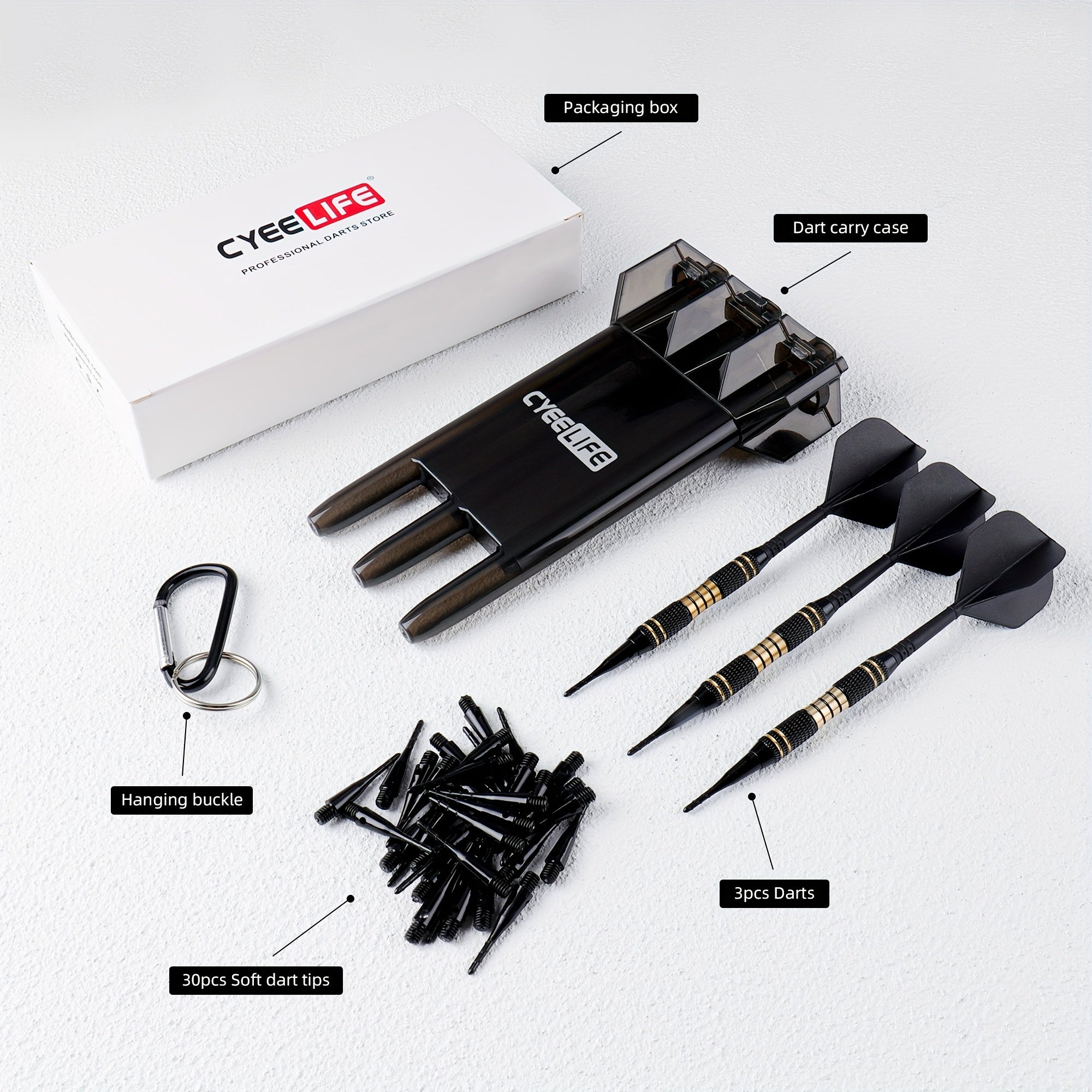 3pcs Soft Dart Set with 30 Tips for Training