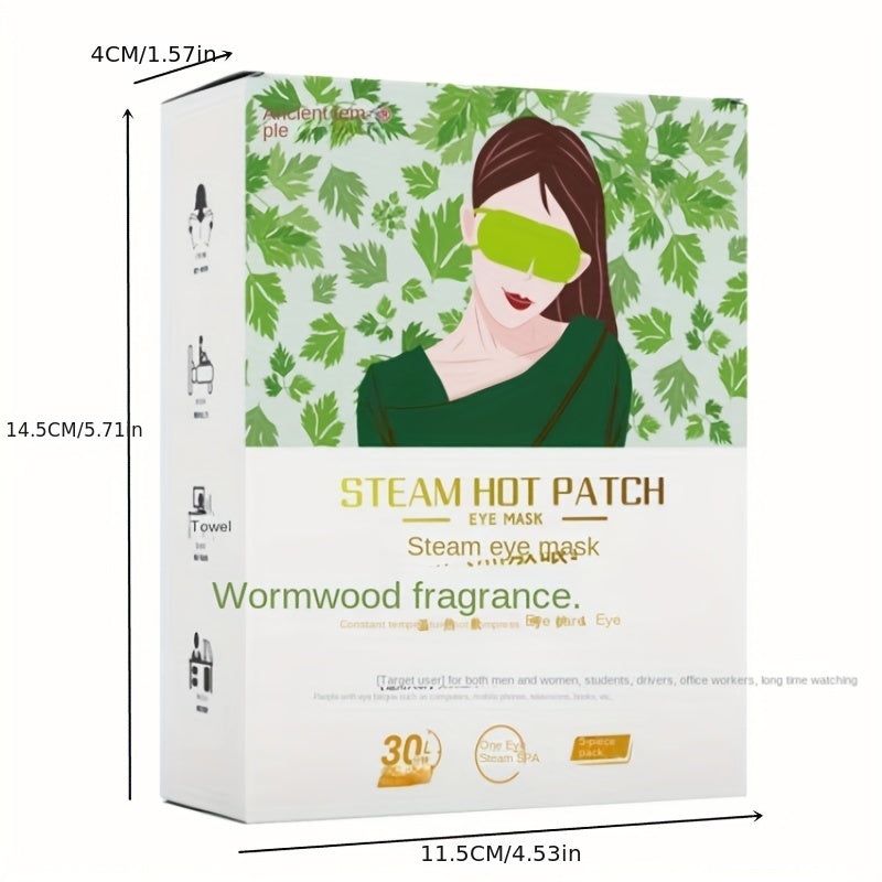 5pcs Mugwort Steam Eye Mask Hot Compress Eye Mask for Fatigue Relief