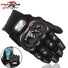 Riding Tribe Motorcycle Gloves Full Finger Touch Screen Hard Knuckle Safety