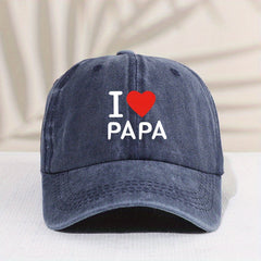 Children's Vintage I Love Dad Baseball Cap Sunscreen Sunshade Peaked Cap