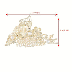 Rhinestone Butterfly Hair Claw Clips Elegant Hair Accessories