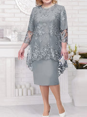  Formal Dress Women's Plus Floral Jacquard Mesh Fit Wedding