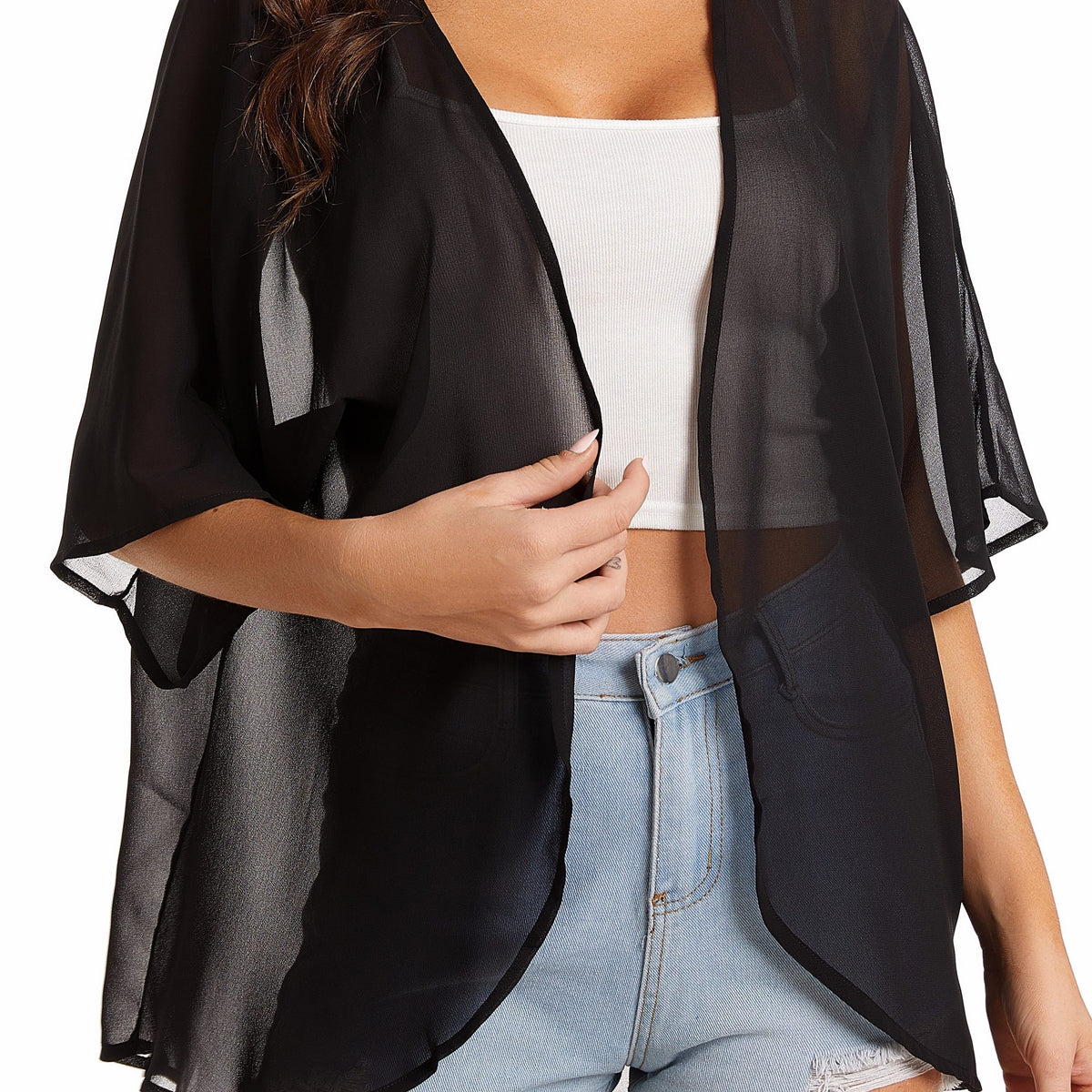 Sheer Cover Up Shirt Long Sleeve Rash Guard Swimwear