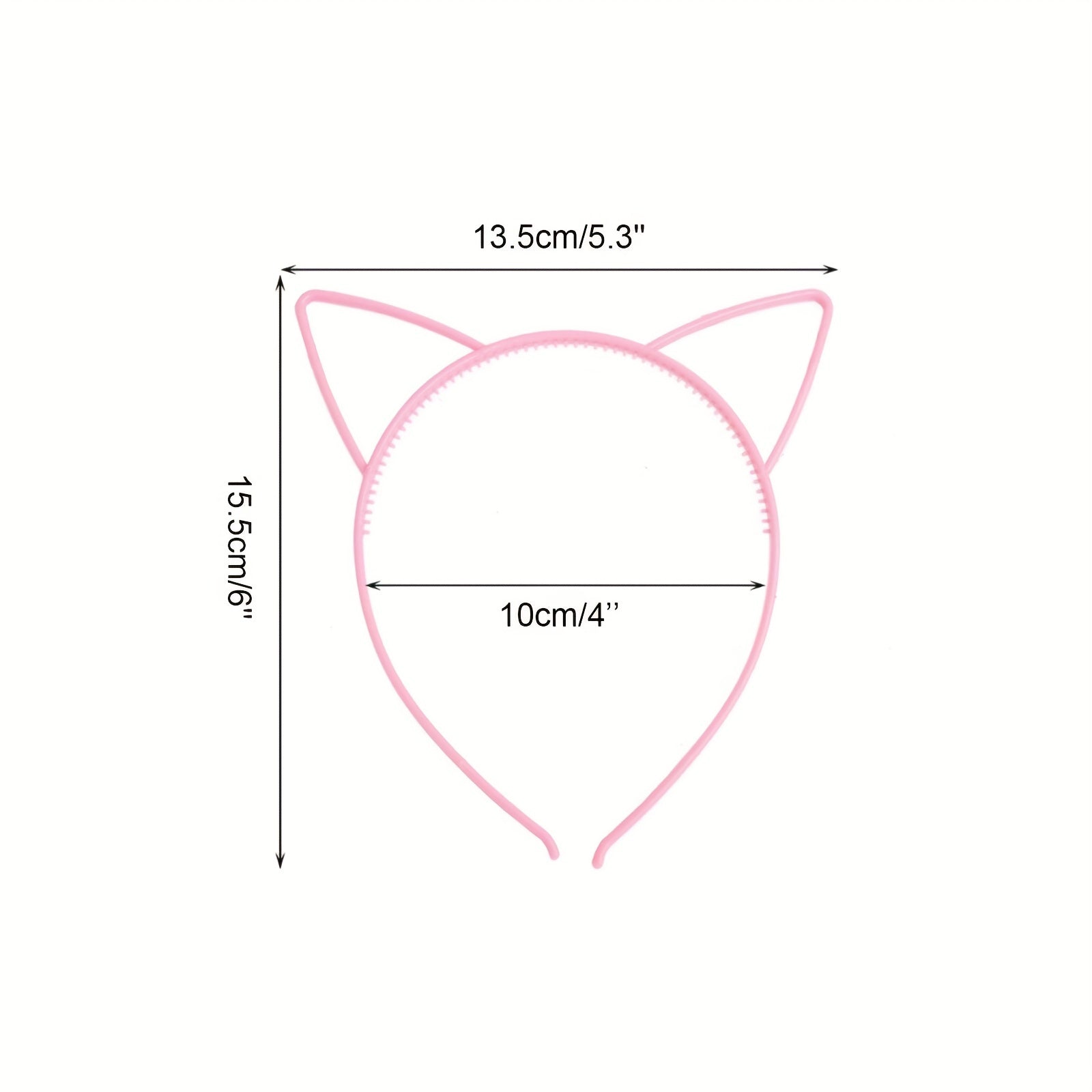 6pcs Assorted Cat Ear Headbands Plastic Hair Hoops Party Daily Decorations