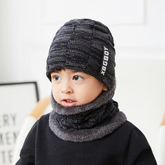 Men's Winter Plush Knitted Beanie Set