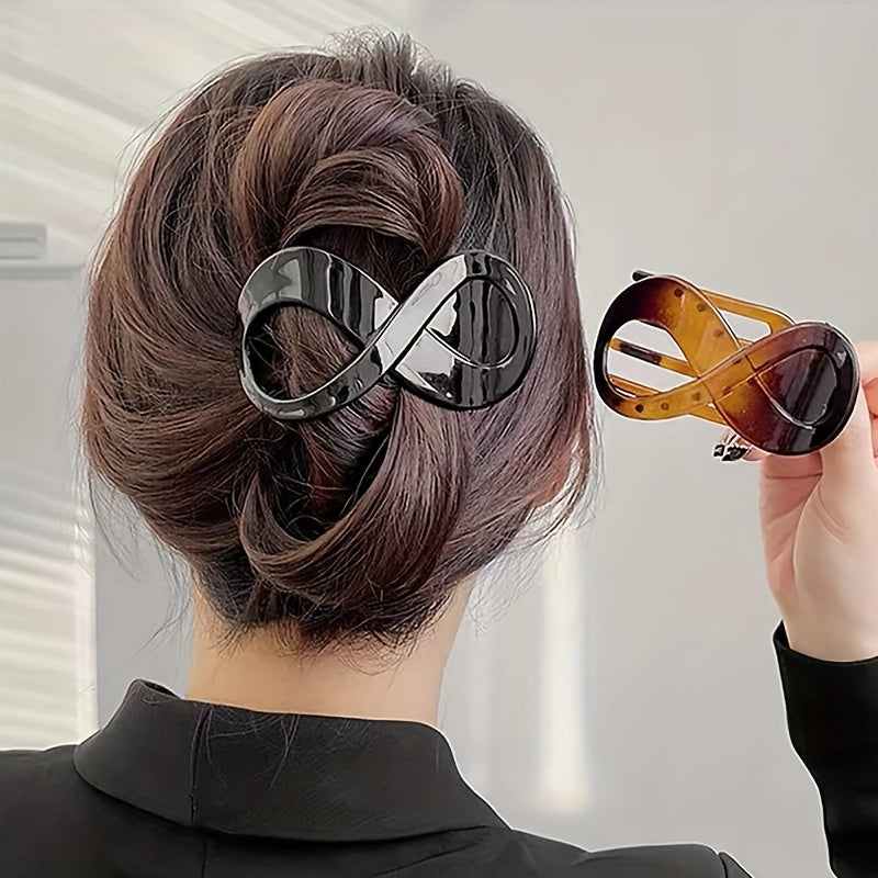 2pcs French Curved Hair Clip Large Duck Billed Clip Ponytail Holder Clip