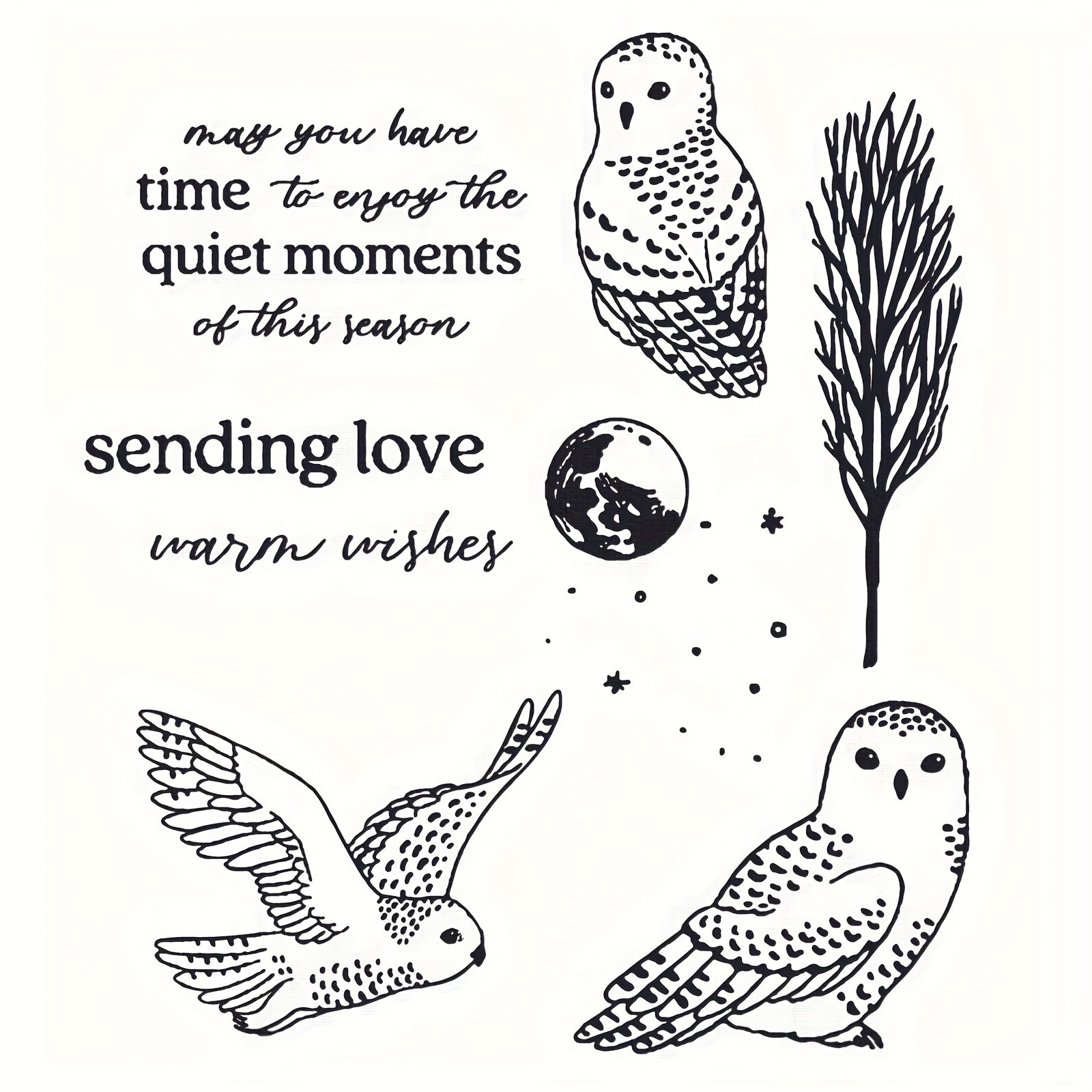 Owl Metal Cutting Dies And Stamps For Scrapbooking