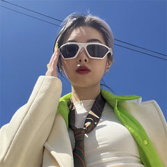 Women's Modern Y2K Sunglasses Wrap Around Futuristic Sun Glasses