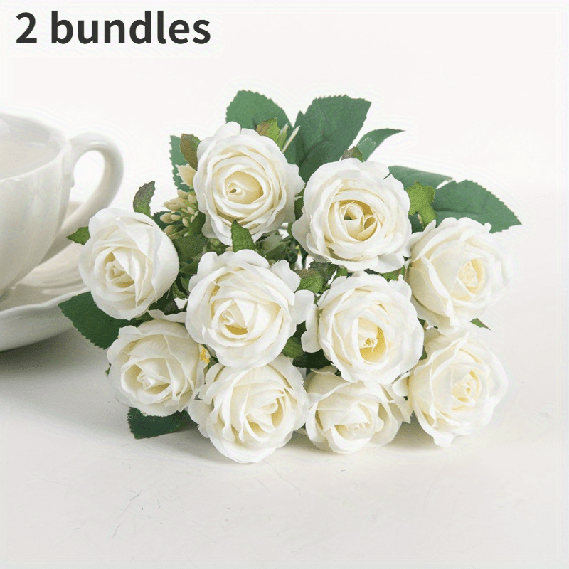 10pcs Silk Roses for DIY Wedding Party Decorations