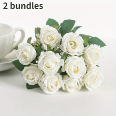10pcs Silk Roses for DIY Wedding Party Decorations