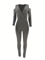 Cold Shoulder Hooded Jumpsuit for Women