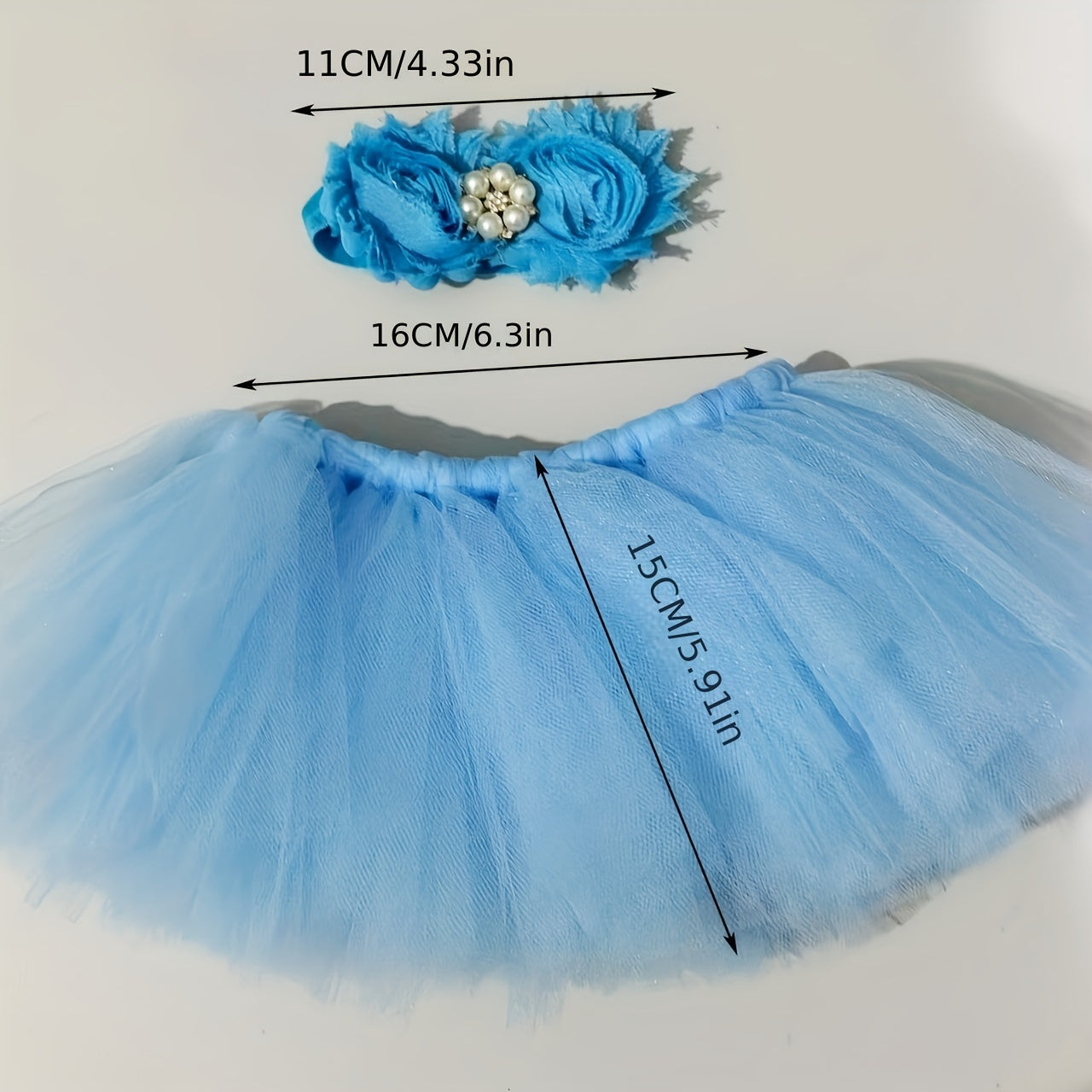 2pcs Newborn Fluffy Skirt Headband Baby Rabbit Skirt purple pink