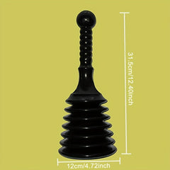Accordion Bellows Toilet Plunger - Heavy Duty High Pressure Thrust Plug