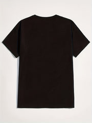 Men's Casual Letters Graphic Print Crew Neck T-shirts Top Tees