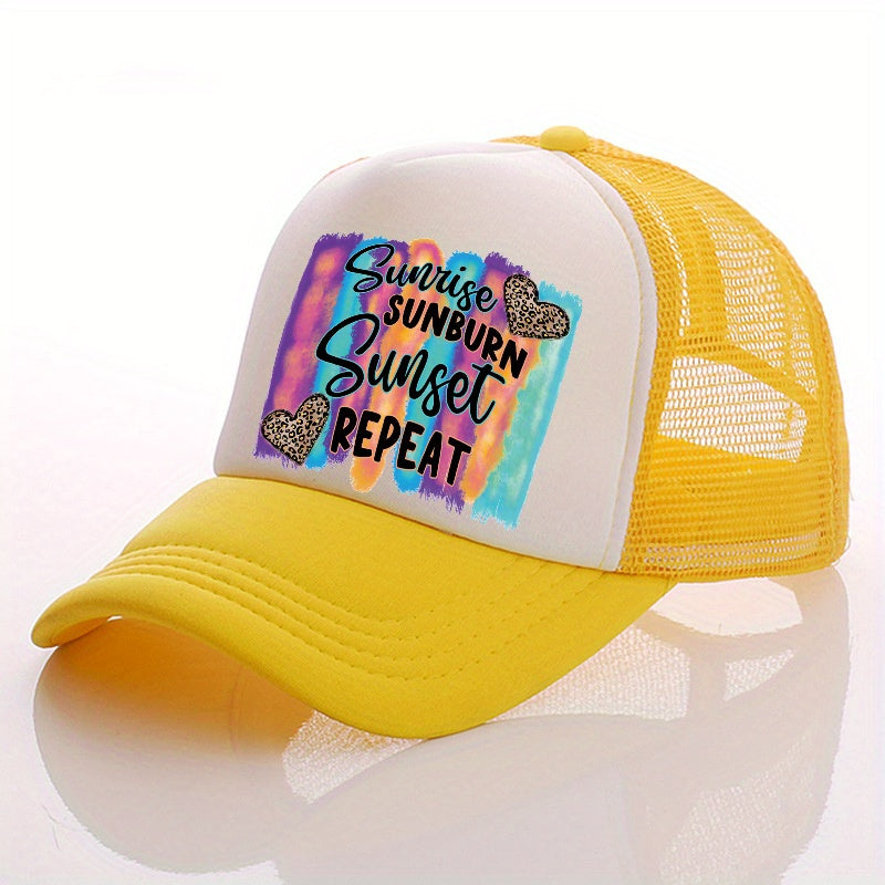 Men's Love Letter Print Peaked Cap Street Baseball Cap